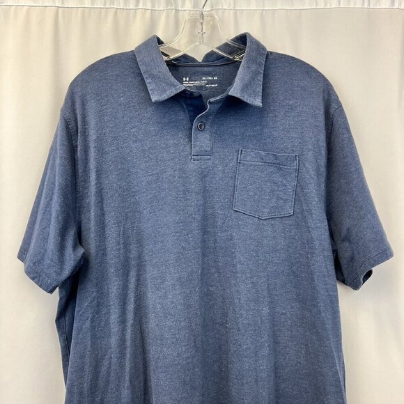 Under Armour Men's Navy Short Sleeved Polo Shirt Size XL - Picture 2 of 9